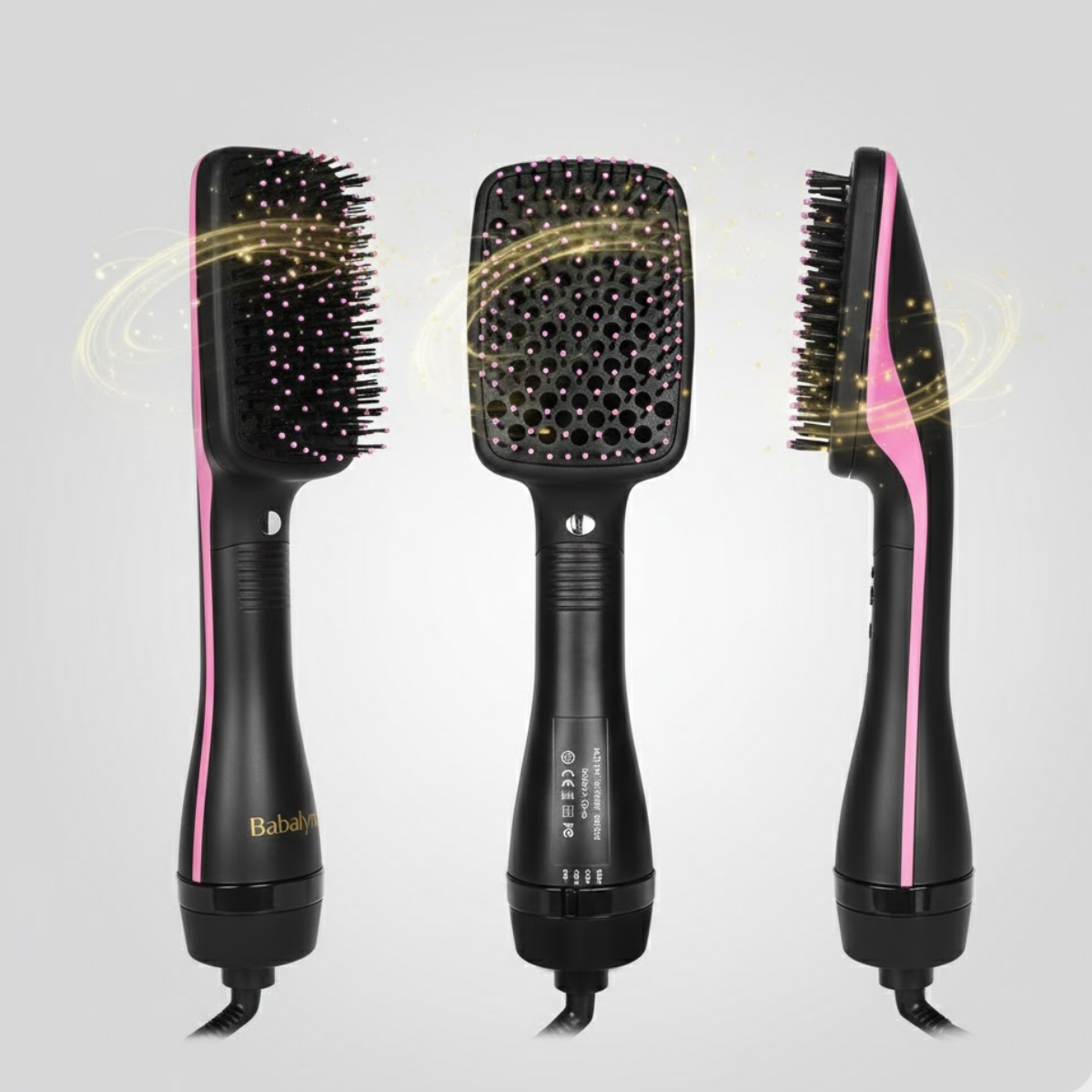 Brosse Sèche-Cheveux 2-en-1 Pro Effet Salon - Babalyne™