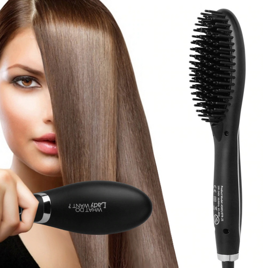 Babalyne™ – Brosse Lissante Céramique Anti-Frizz 3-en-1