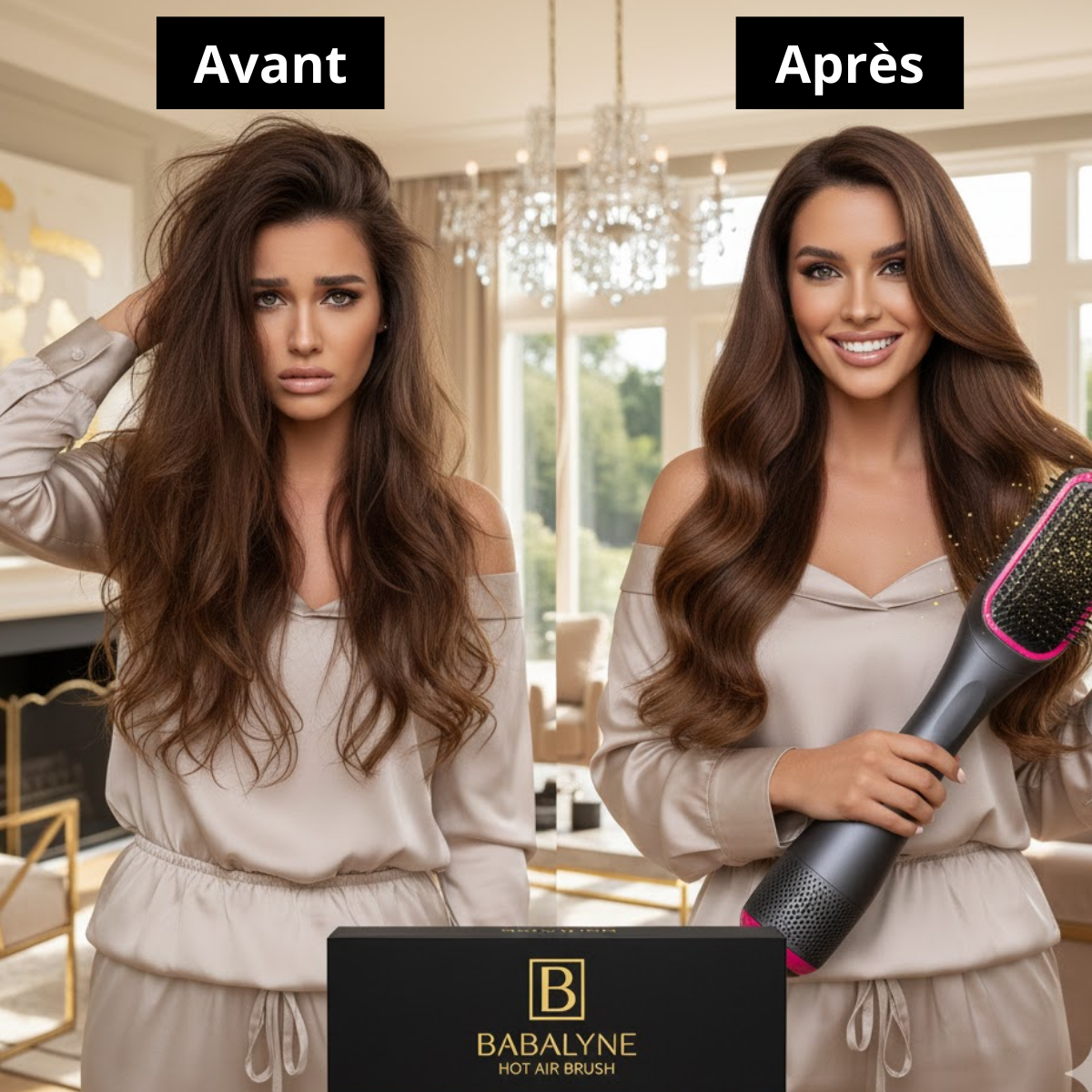 Brosse Sèche-Cheveux 3-en-1 Tourmaline Pro - Babalyne™