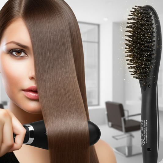 Babalyne™ – Brosse Lissante Céramique Anti-Frizz 3-en-1