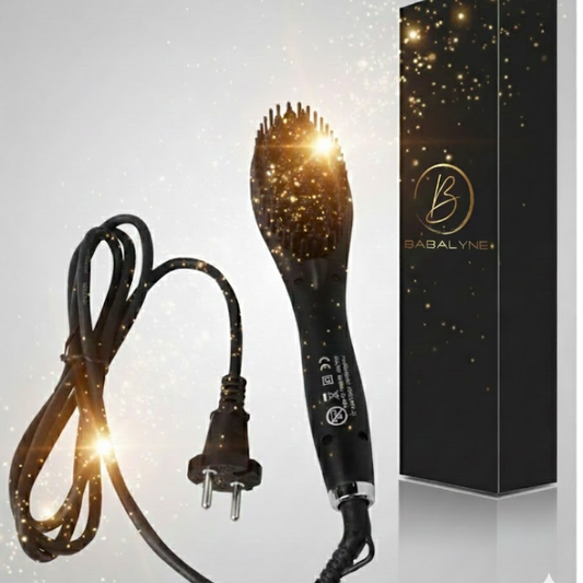 Babalyne™ – Brosse Lissante Céramique Anti-Frizz 3-en-1
