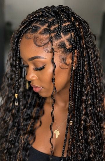 Perruque tresses bohèmes de luxe